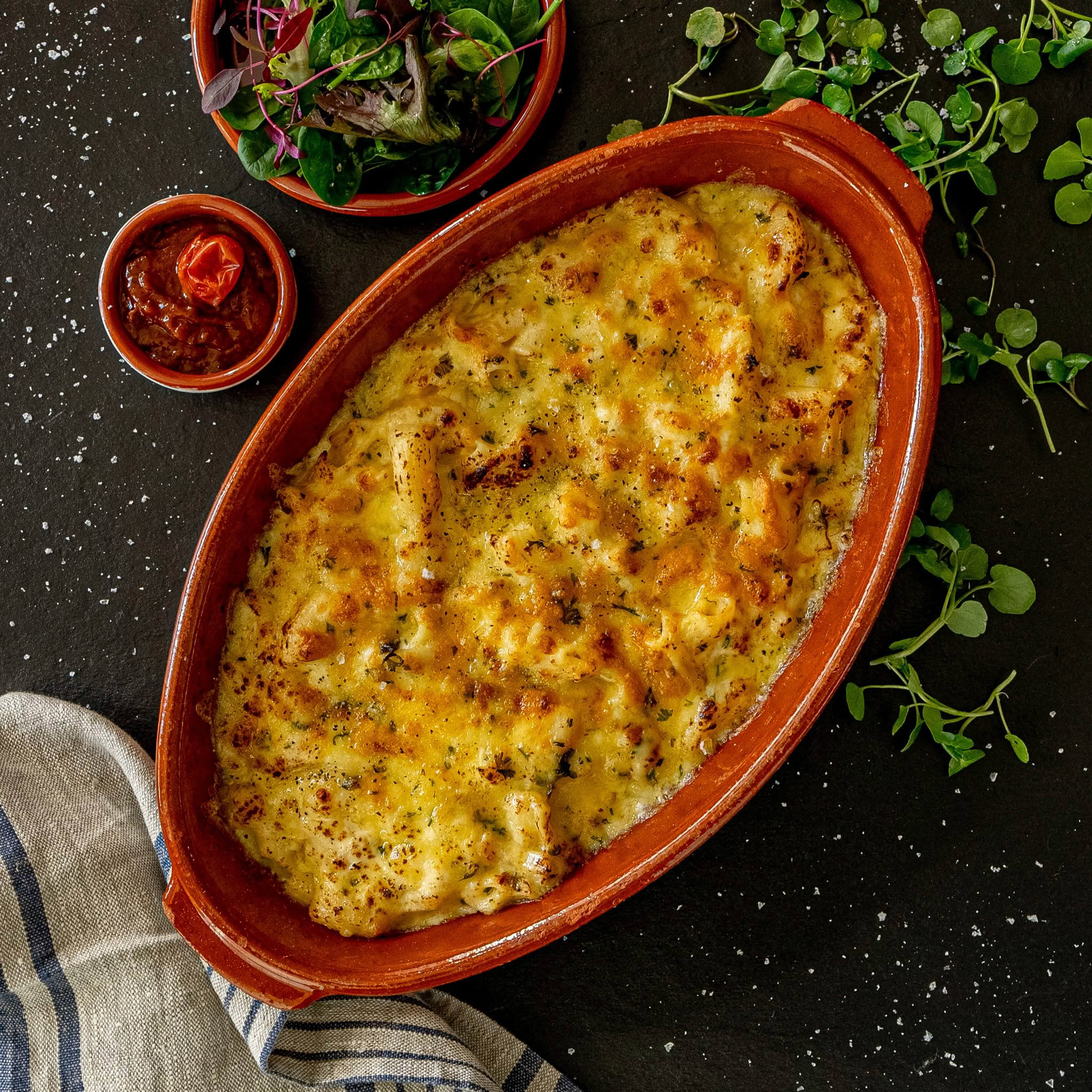 1x1-37 Gattings, Food online, SaladsPea, Prosciutto, Green Bean, Cherry Tomato and Hazelnut Salad