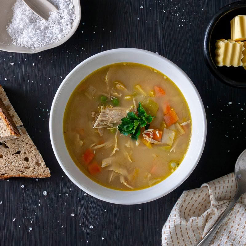 Sal's Chicken Soup Gattings, Food online, SaladsPea, Prosciutto, Green Bean, Cherry Tomato and Hazelnut Salad